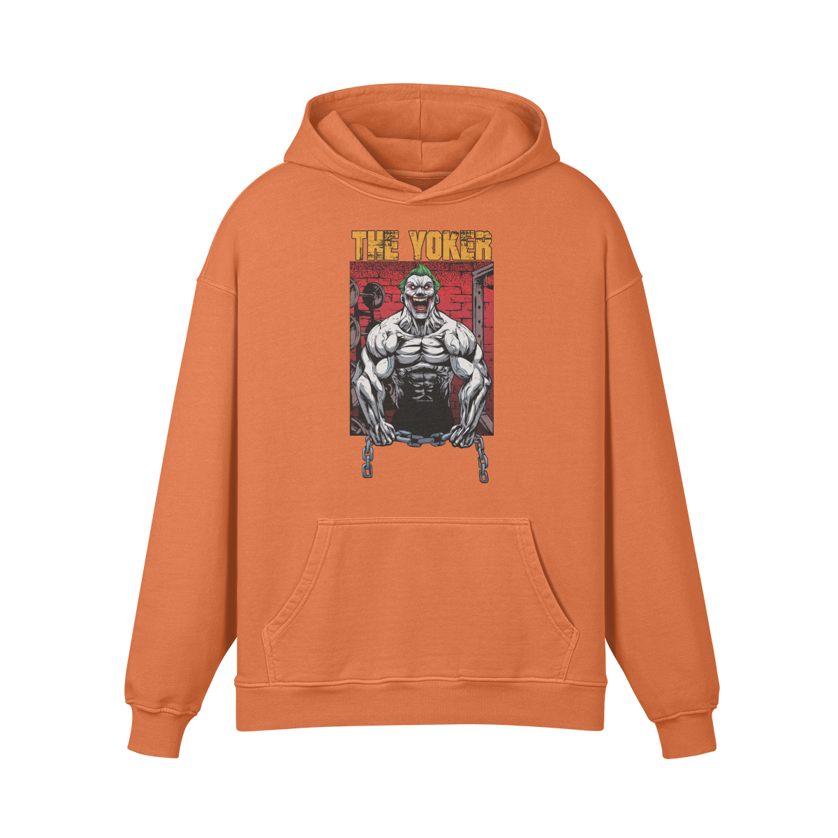 THE YOKER- Oversized Hoodie-Copper Red-League of Lifters