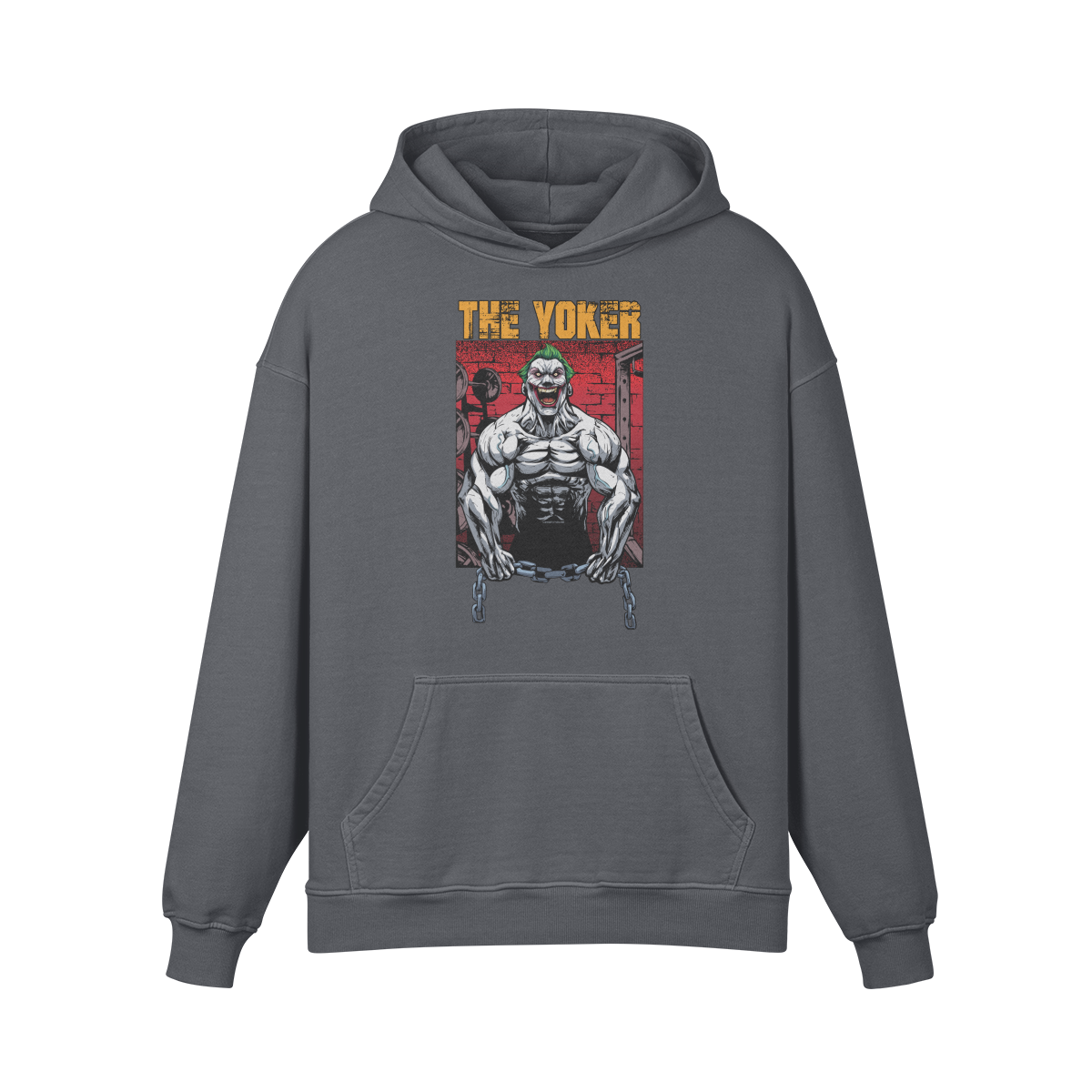 THE YOKER- Oversized Hoodie-Carbon Gray-League of Lifters