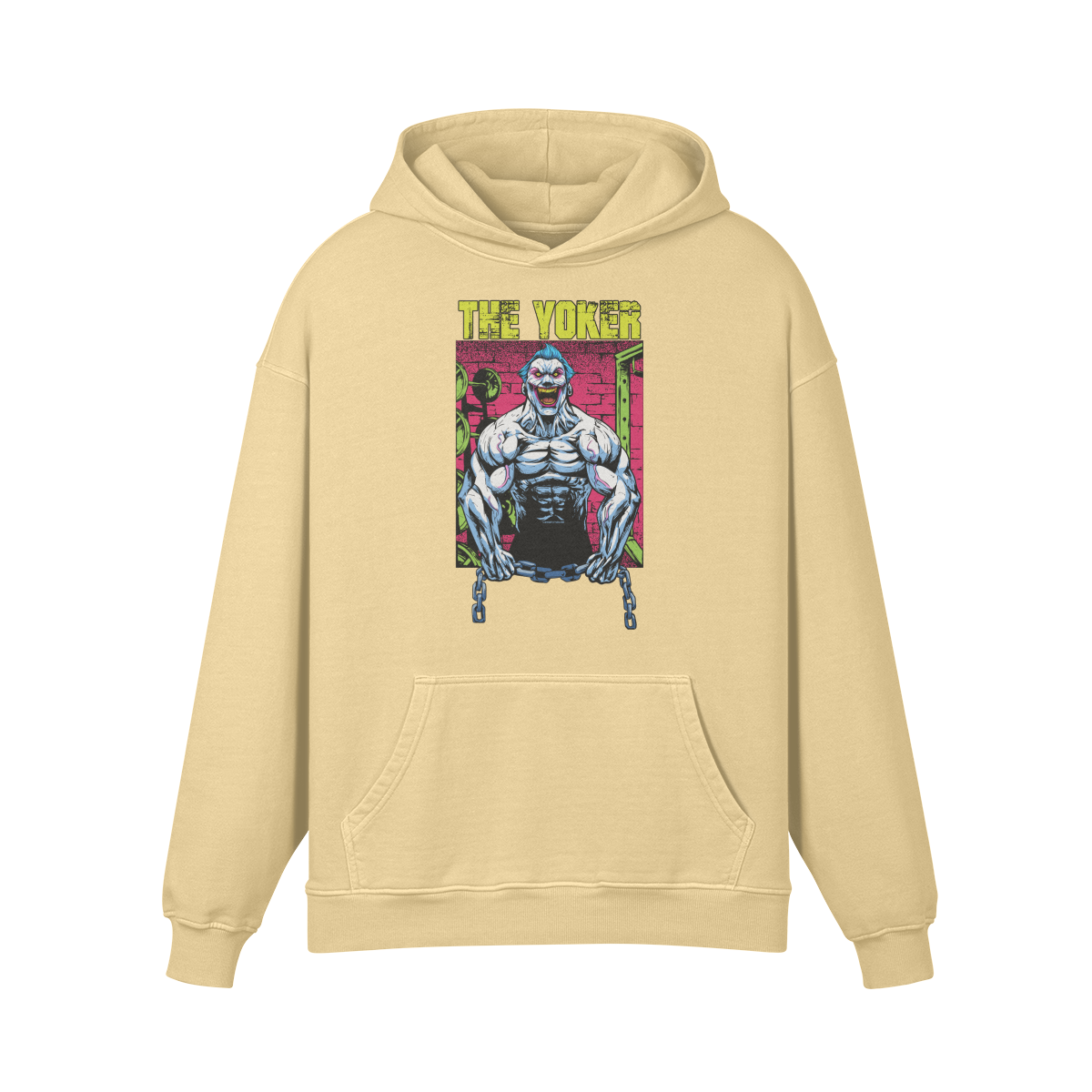 THE YOKER (RETRO)- Oversized Hoodie-Desert Sand-League of Lifters