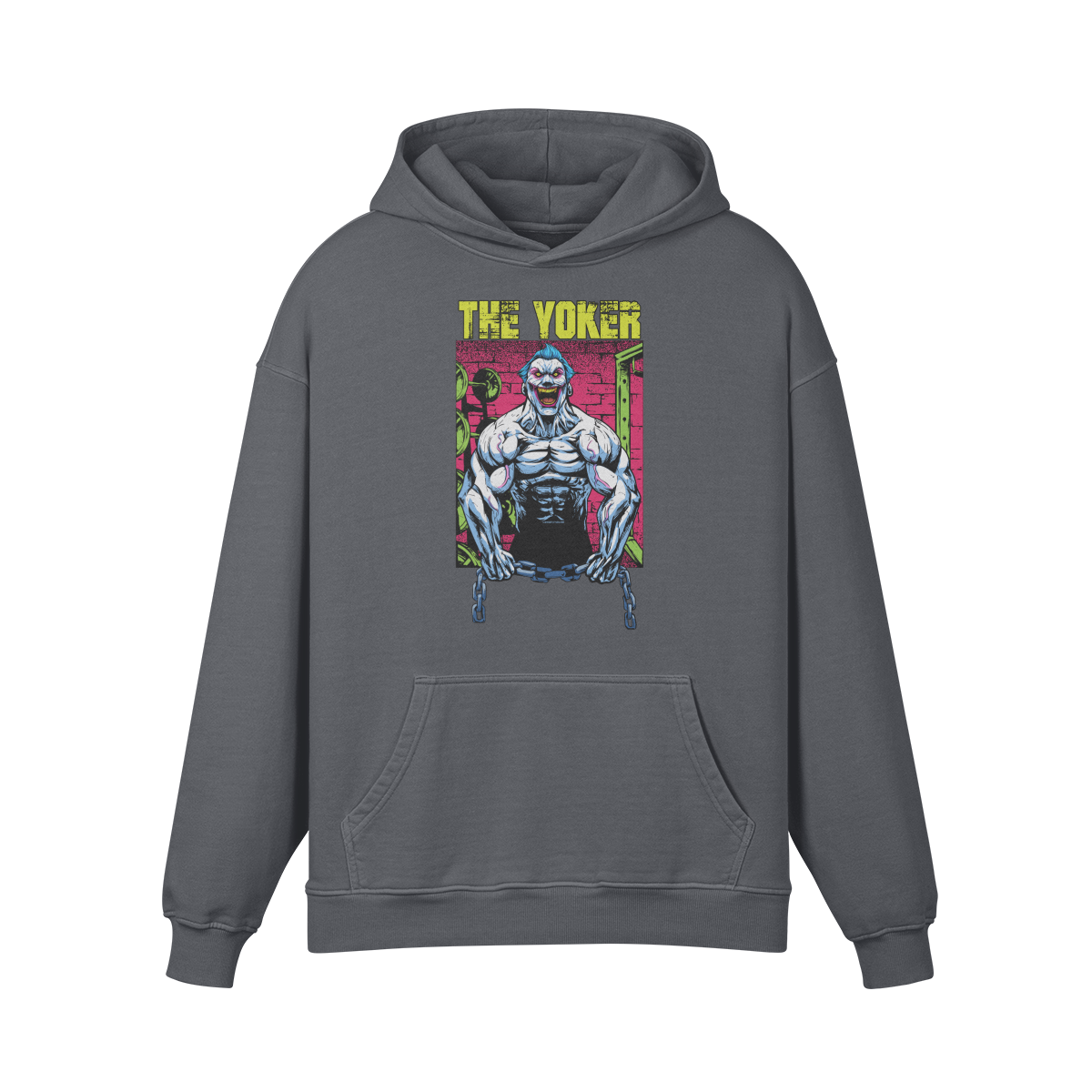 THE YOKER (RETRO)- Oversized Hoodie-Carbon Gray-League of Lifters