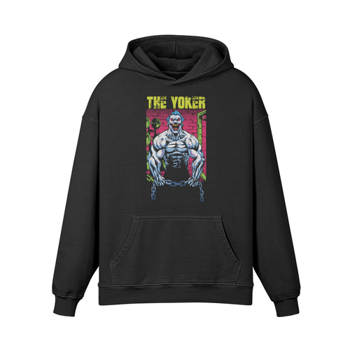 THE YOKER (RETRO)- Oversized Hoodie-Faded Black-League of Lifters