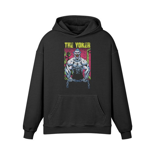 THE YOKER (RETRO)- Oversized Hoodie-Faded Black-League of Lifters