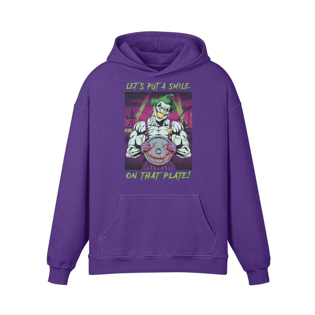 SMILE ON THAT PLATE- Oversized Hoodie-Purple Haze-League of Lifters