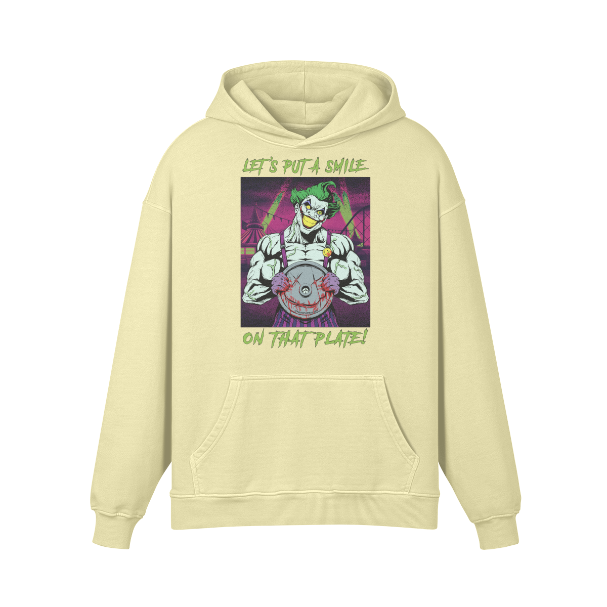 SMILE ON THAT PLATE- Oversized Hoodie-Pale Spring Bud-League of Lifters