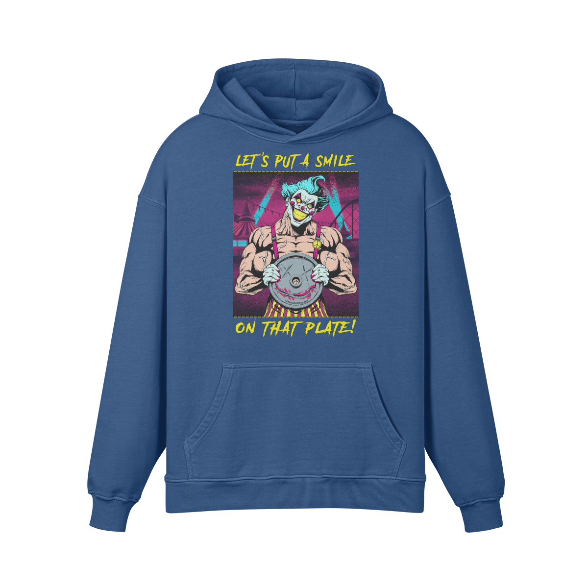 SMILE ON THAT PLATE (RETRO)- Oversized Hoodie-Kashmir Blue-League of Lifters