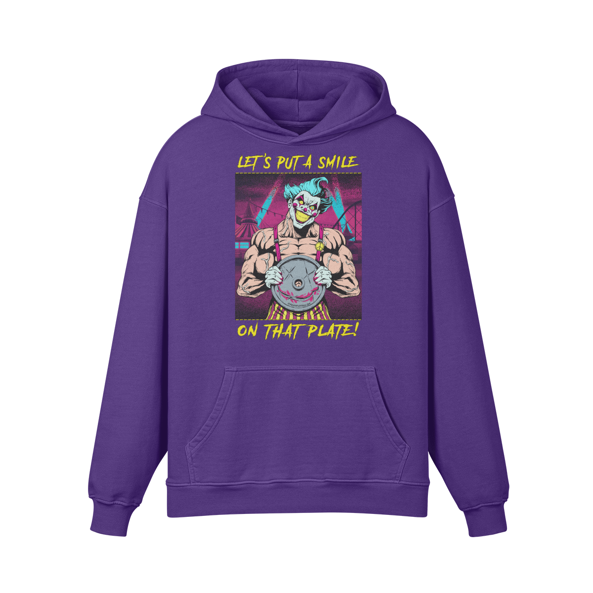 SMILE ON THAT PLATE (RETRO)- Oversized Hoodie-Purple Haze-League of Lifters