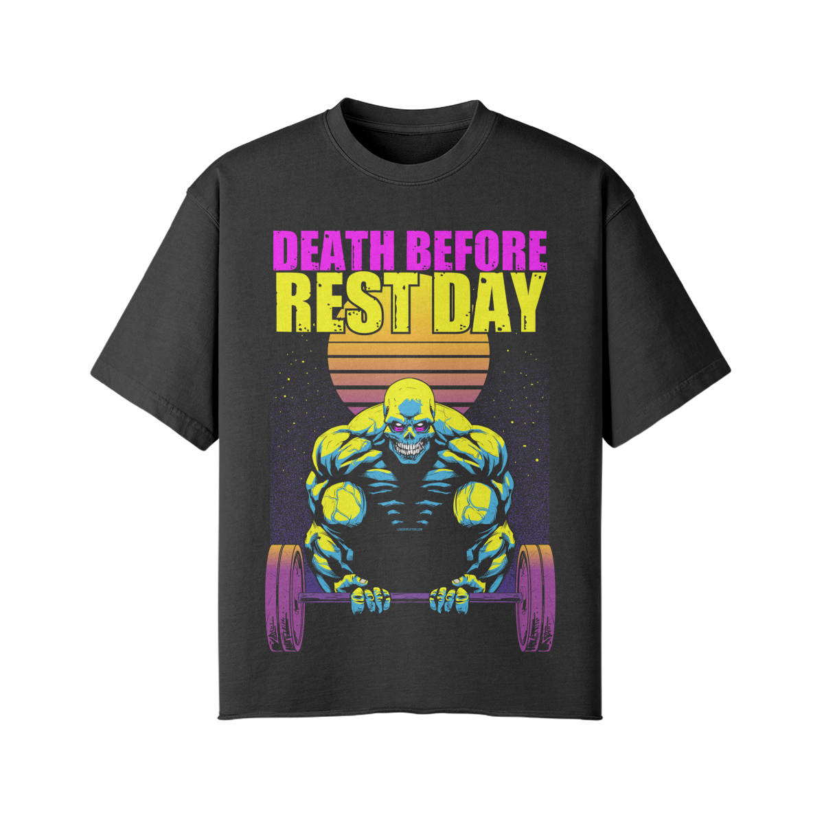DEATH BEFORE REST DAY- Pump Top-Snow Wash-League of Lifters