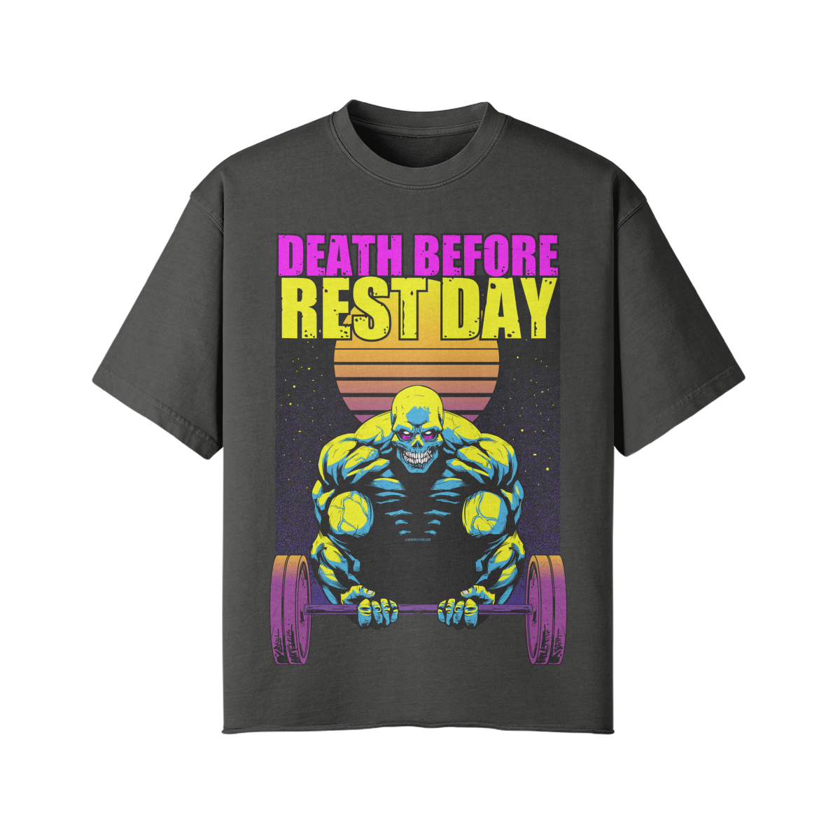 DEATH BEFORE REST DAY- Pump Top-Dark Gray-League of Lifters