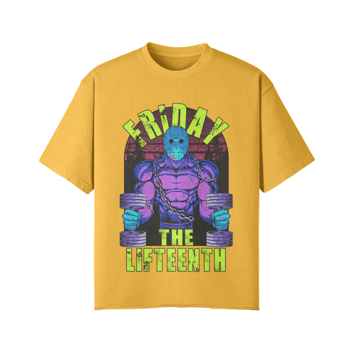 FRIDAY THE LIFTEENTH (RETRO)- Pump Top-Vintage Yellow-League of Lifters