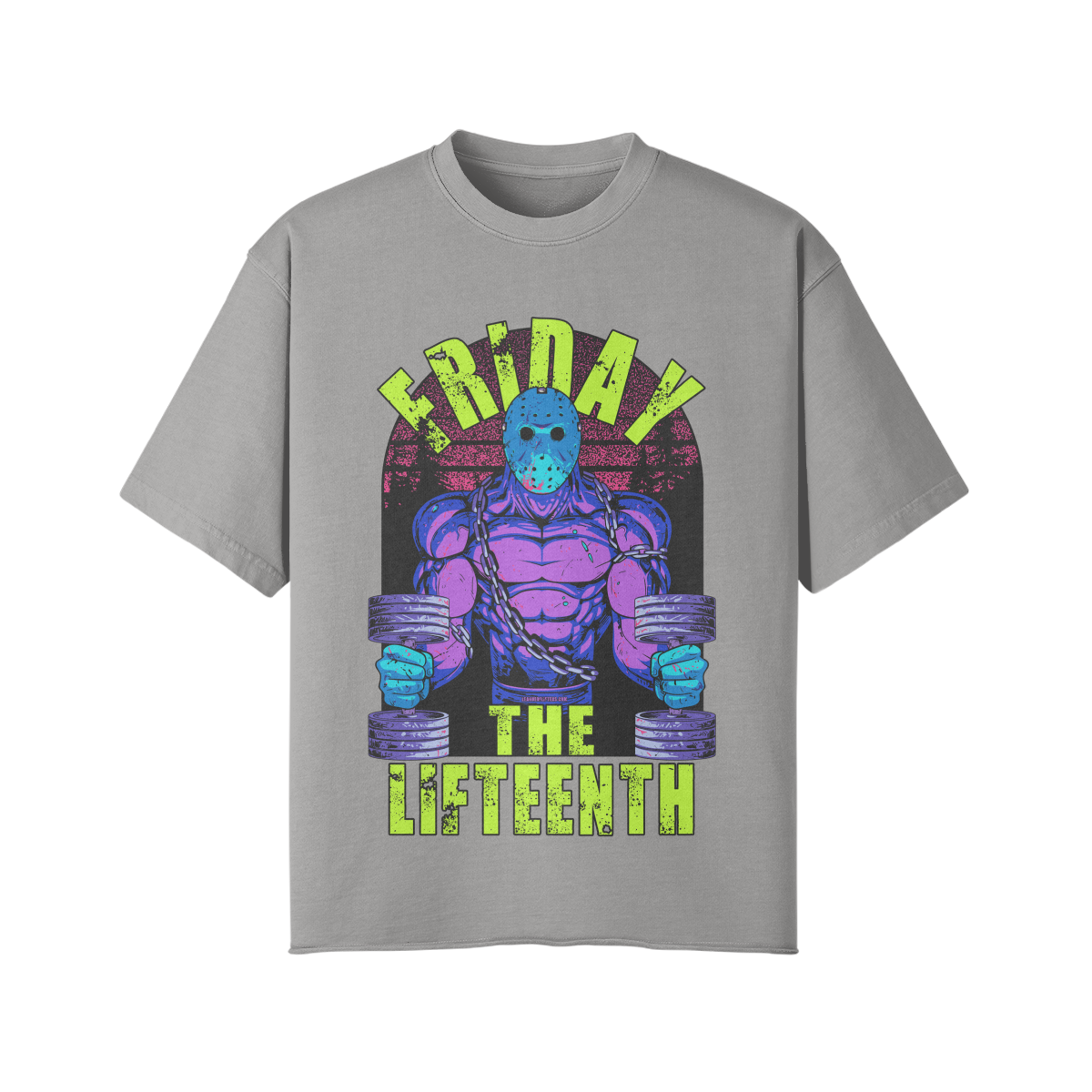 FRIDAY THE LIFTEENTH (RETRO)- Pump Top-Light Gray-League of Lifters
