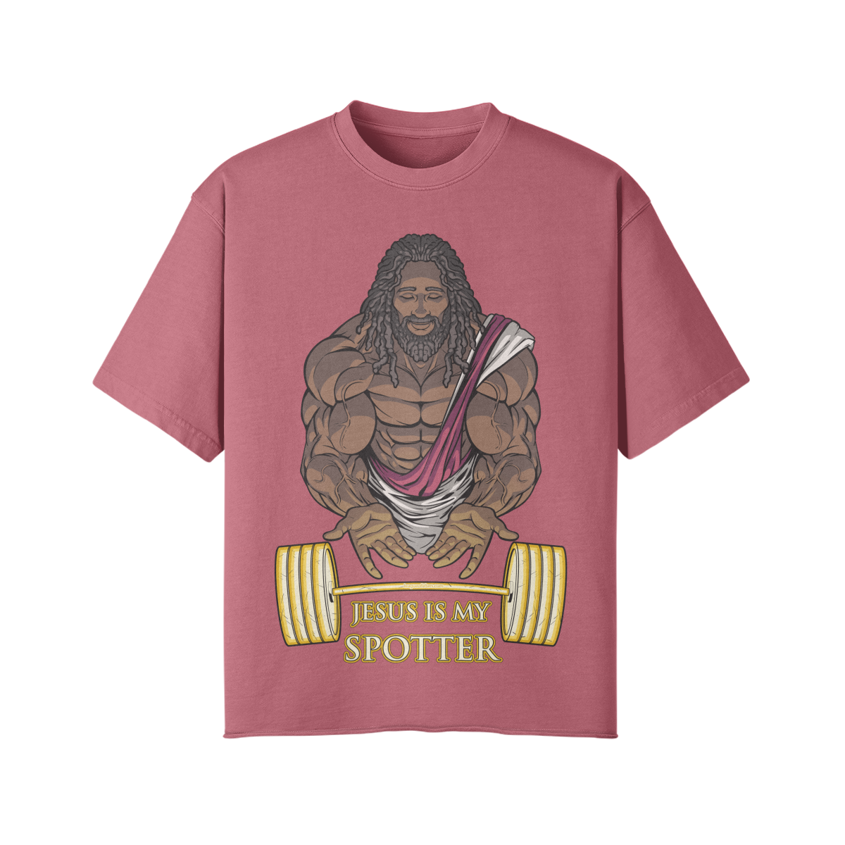 JESUS IS MY SPOTTER (DREADS)- Pump Top-Cameo Brown-League of Lifters