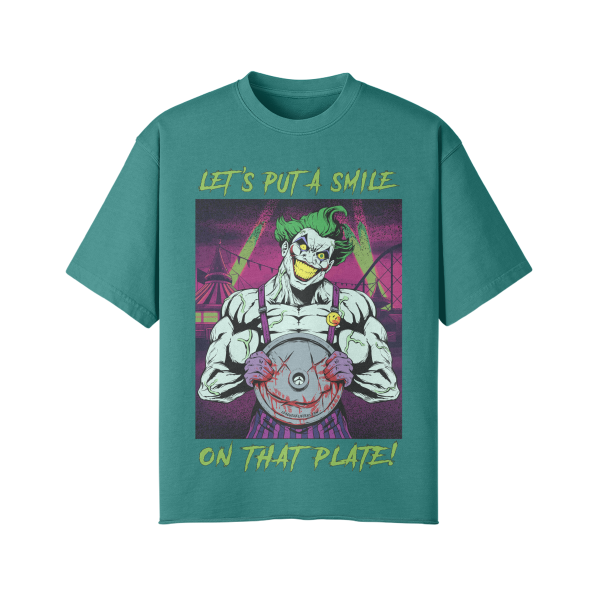SMILE ON THAT PLATE- Pump Top-Vintage Green-League of Lifters