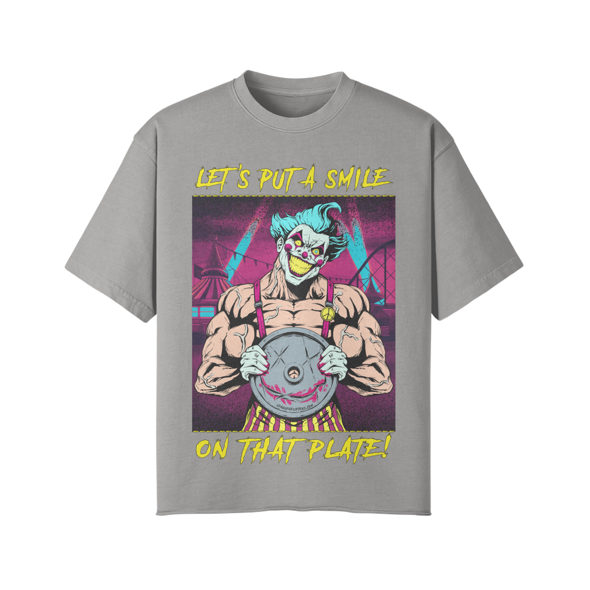 SMILE ON THAT PLATE (RETRO)- Pump Top-Light Gray-League of Lifters