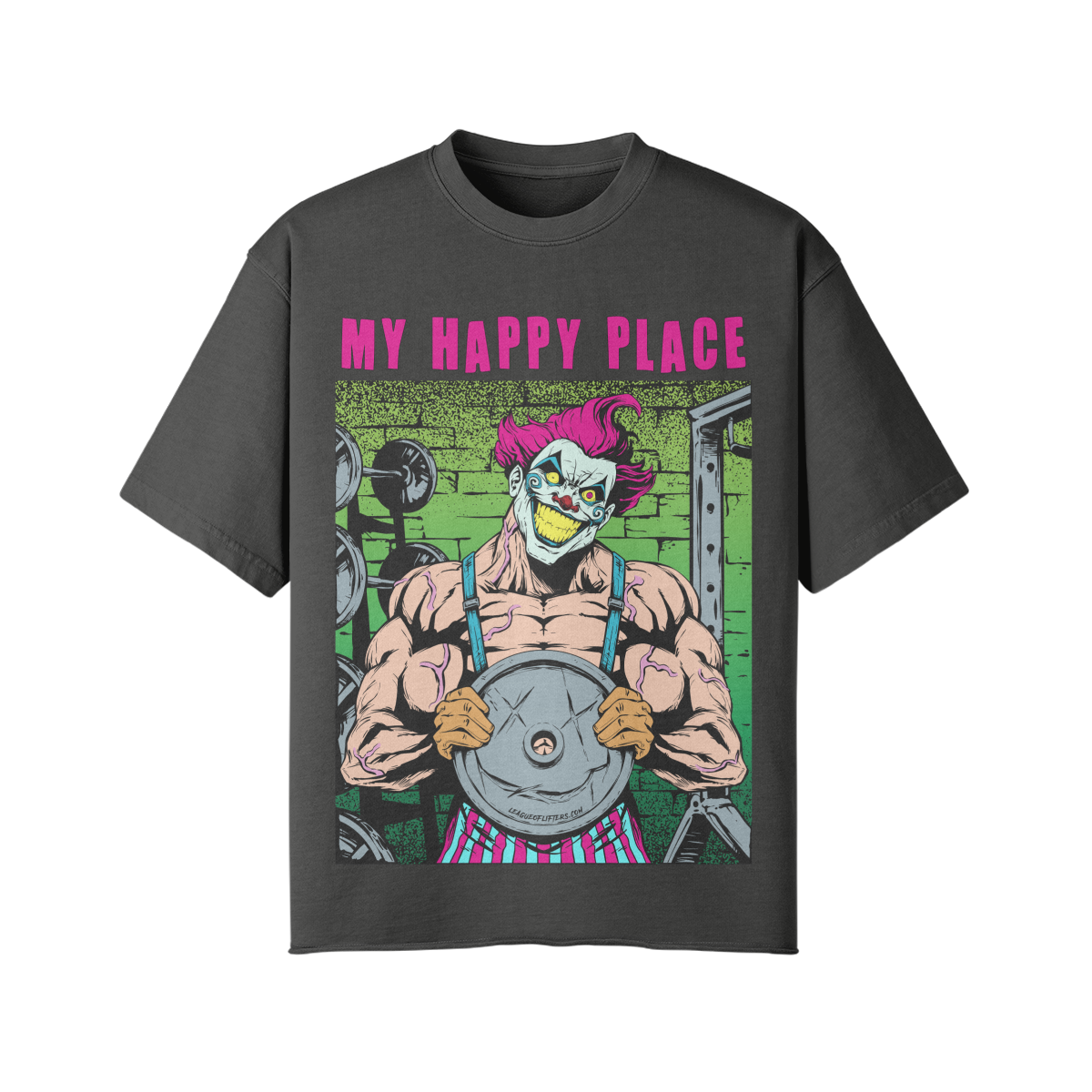 MY HAPPY PLACE- Pump Top-Dark Gray-League of Lifters