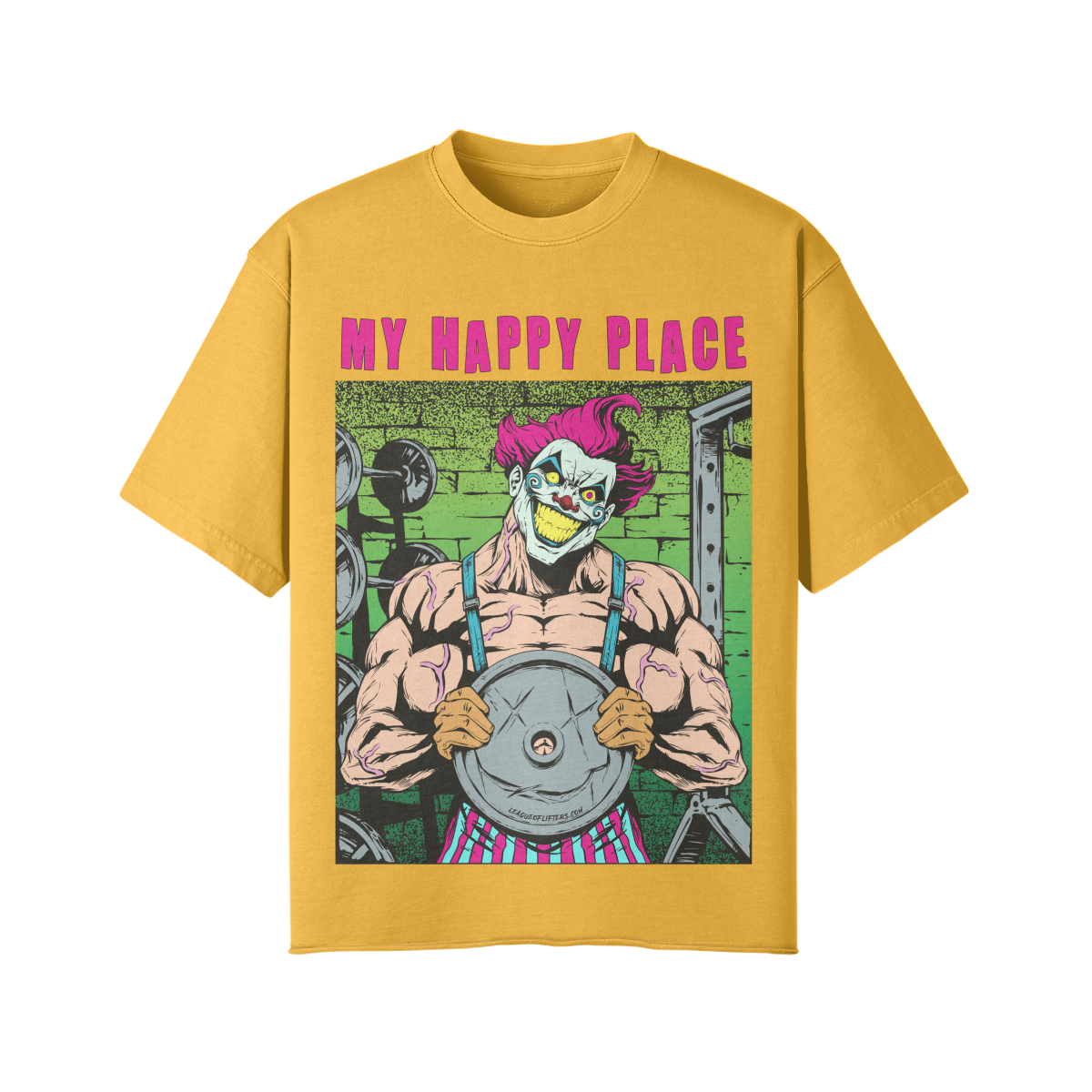 MY HAPPY PLACE- Pump Top-Vintage Yellow-League of Lifters