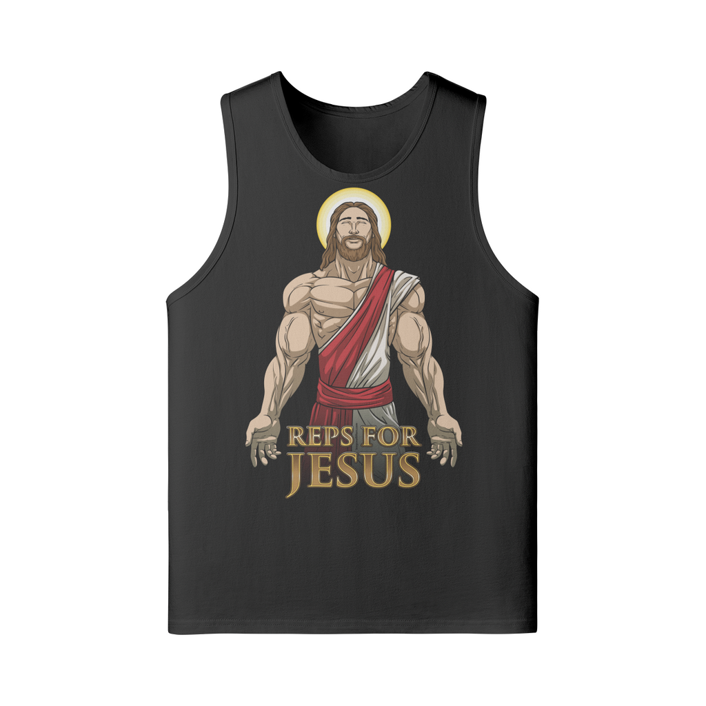 REPS FOR JESUS- Tank Top-Black-League of Lifters