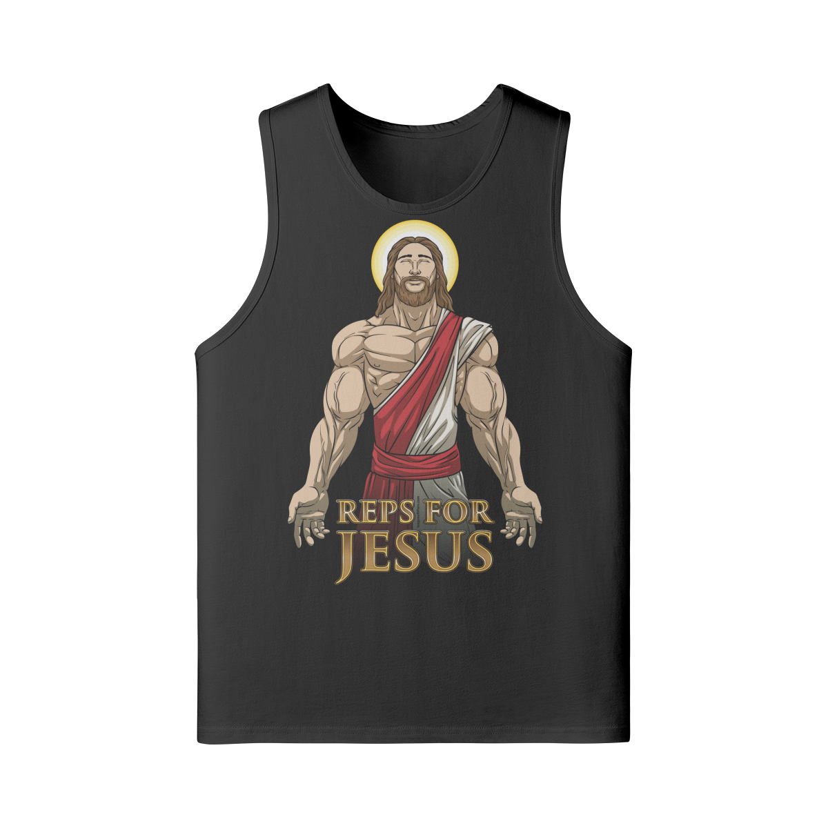 REPS FOR JESUS- Tank Top-Black-League of Lifters