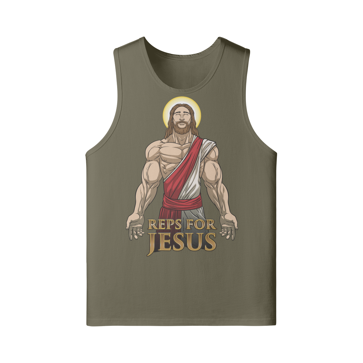 REPS FOR JESUS- Tank Top-Camel-League of Lifters