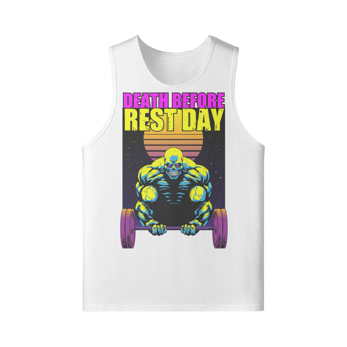 DEATH BEFORE REST DAY- Tank Top-White-League of Lifters