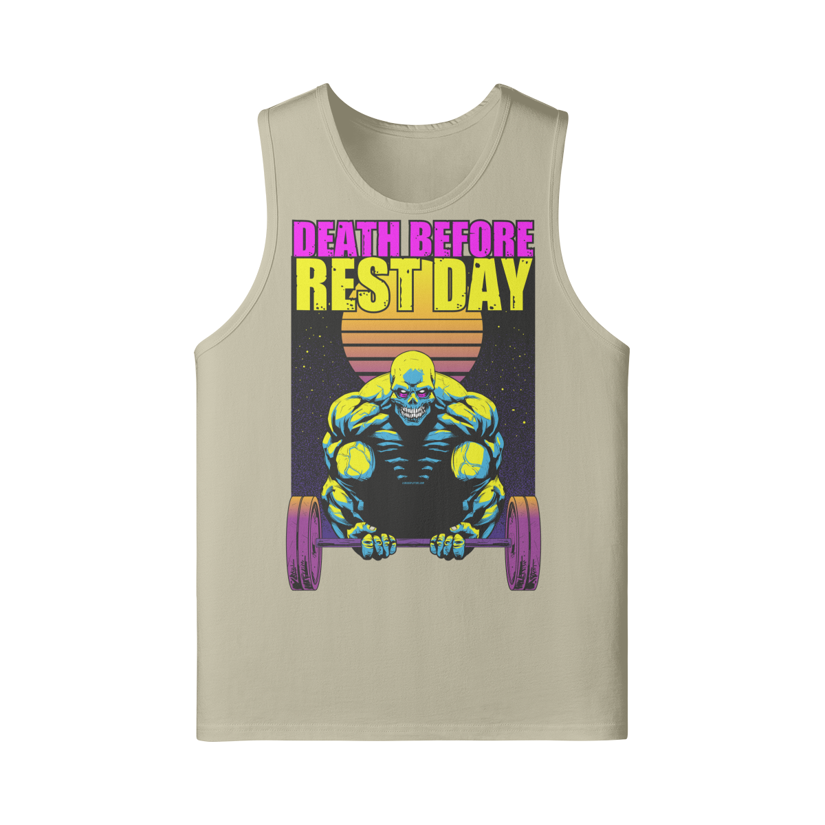 DEATH BEFORE REST DAY- Tank Top-Rice Apricot-League of Lifters