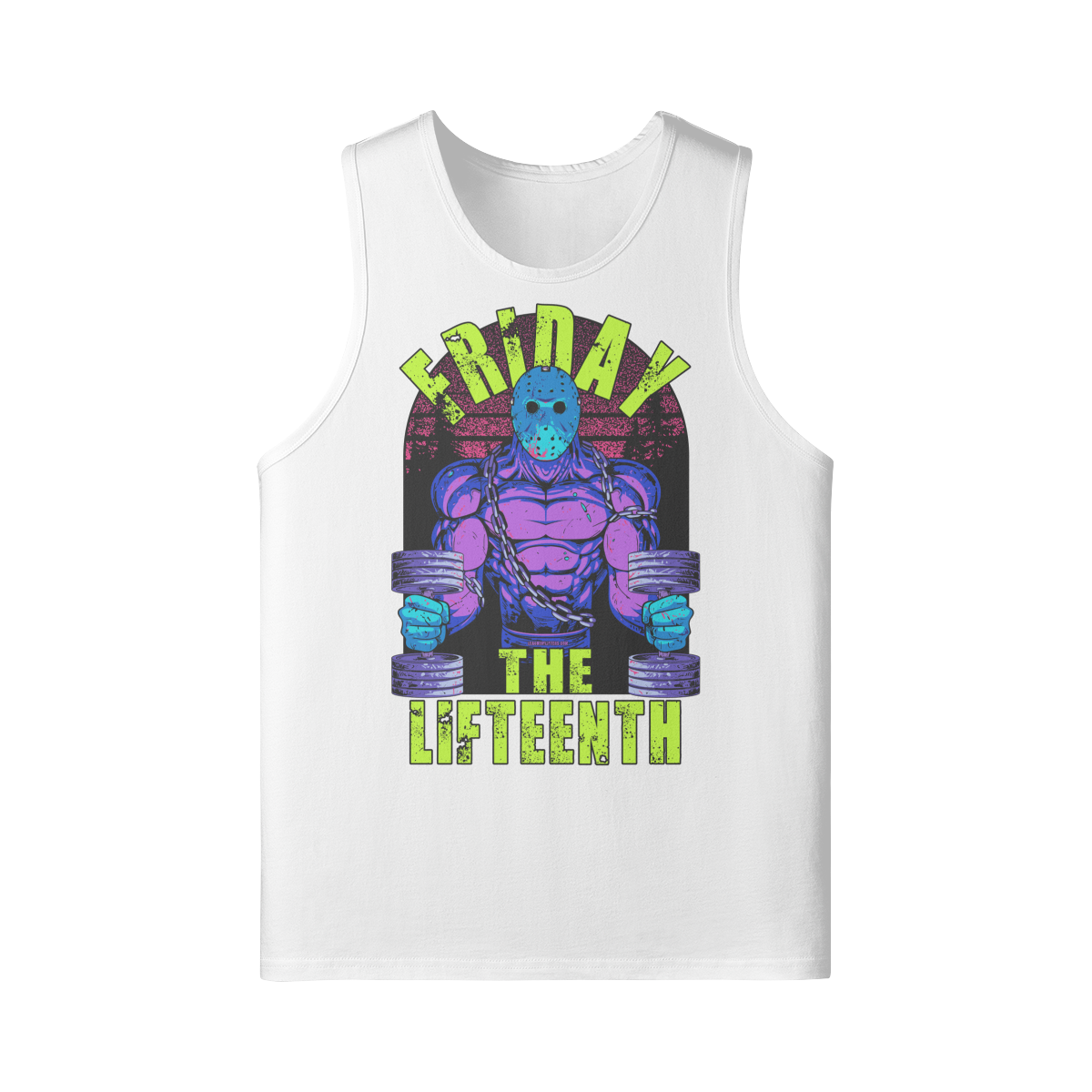 FRIDAY THE LIFTEENTH (RETRO)- Tank Top-White-League of Lifters