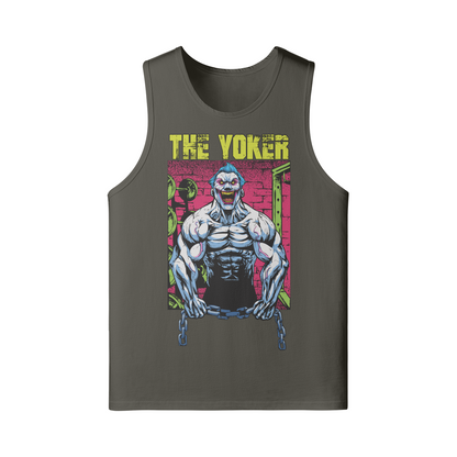 THE YOKER (RETRO)- Tank Top-Charcoal Grey-League of Lifters