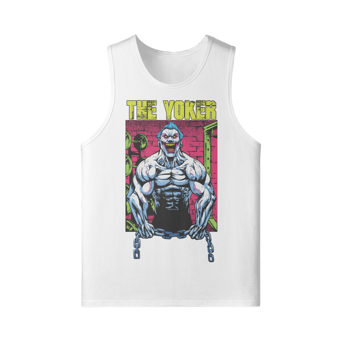 THE YOKER (RETRO)- Tank Top-White-League of Lifters