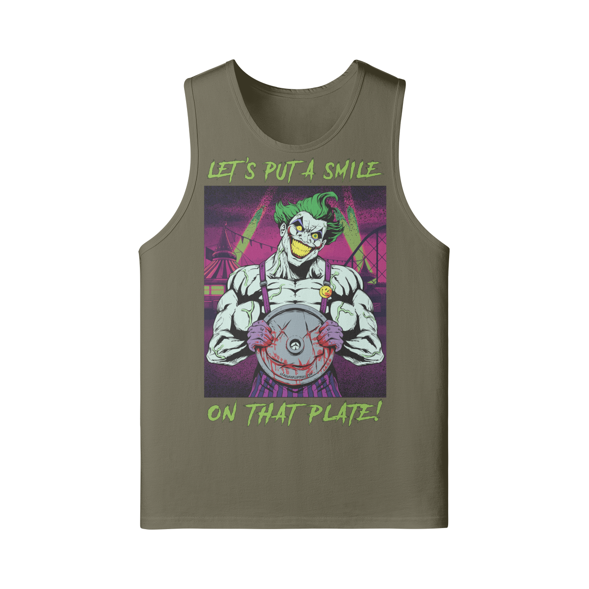 SMILE ON THAT PLATE- Tank Top-Camel-League of Lifters