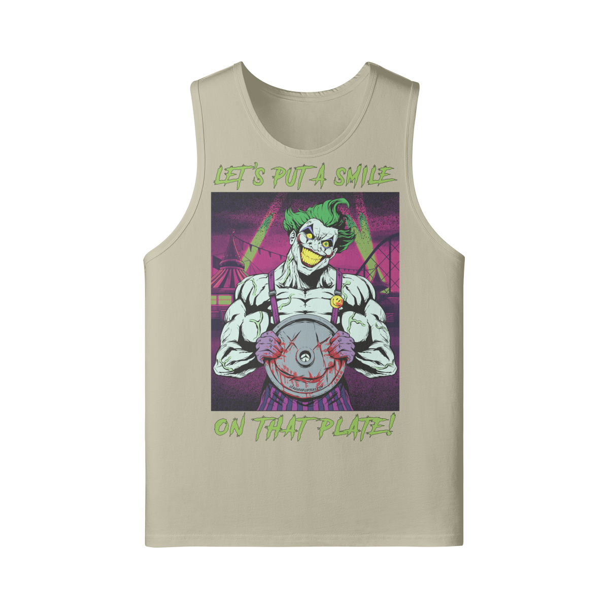 SMILE ON THAT PLATE- Tank Top-Rice Apricot-League of Lifters