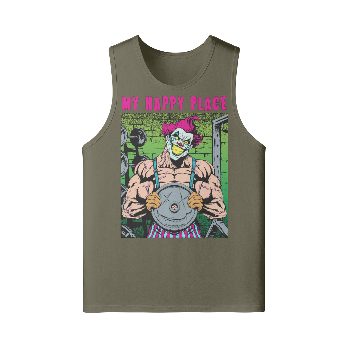 MY HAPPY PLACE- Tank Top-Camel-League of Lifters