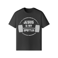 JESUS IS MY SPOTTER (TEXT)- Classic T-Shirt-Black-League of Lifters