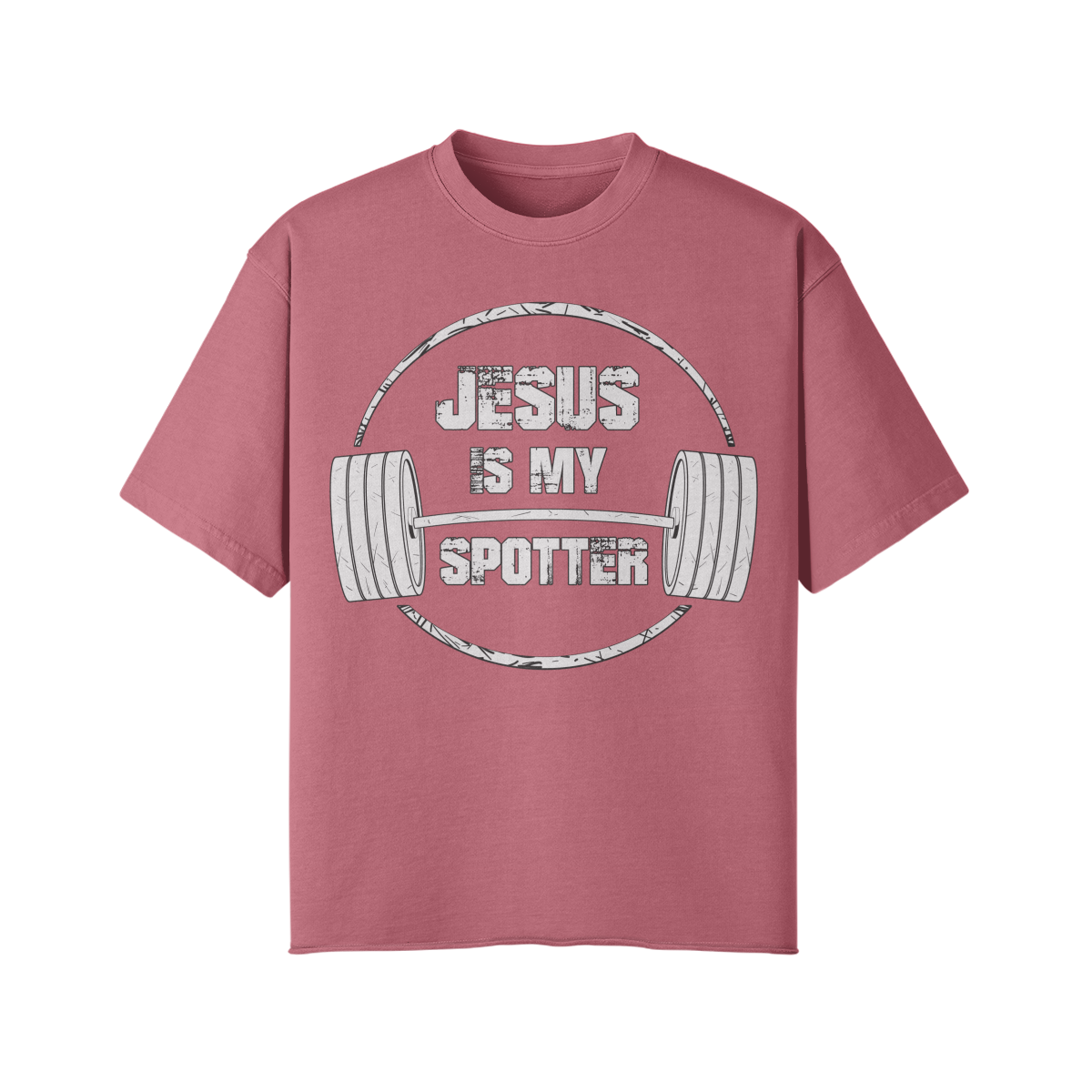 JESUS IS MY SPOTTER (TEXT)- Pump Top-Cameo Brown-League of Lifters