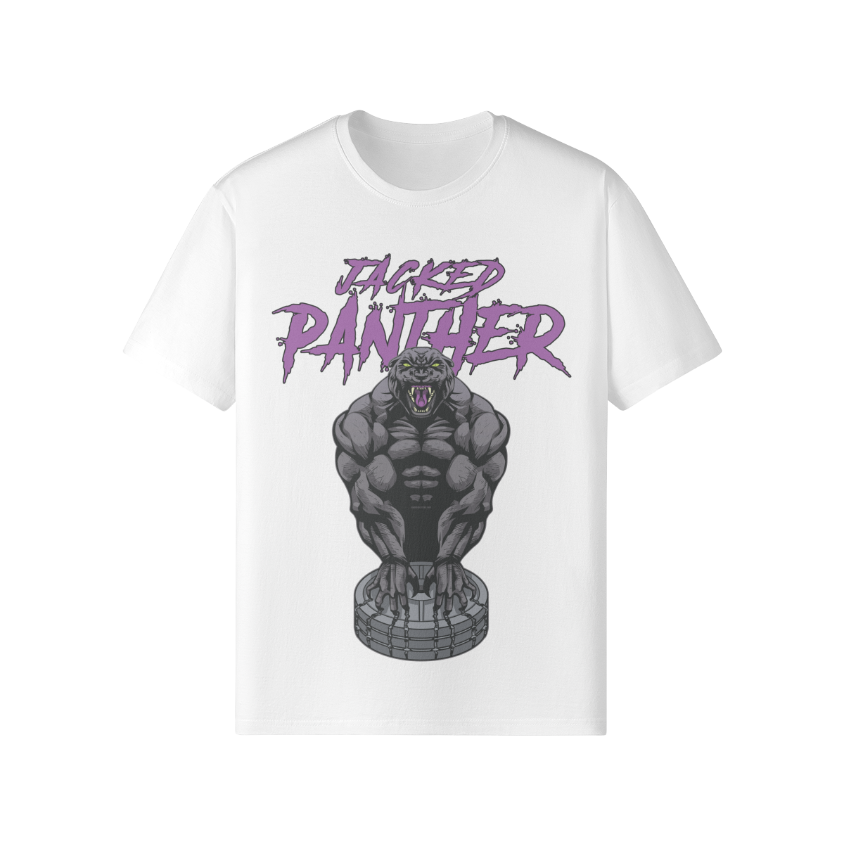 JACKED PANTHER- Classic T-Shirt-White-League of Lifters