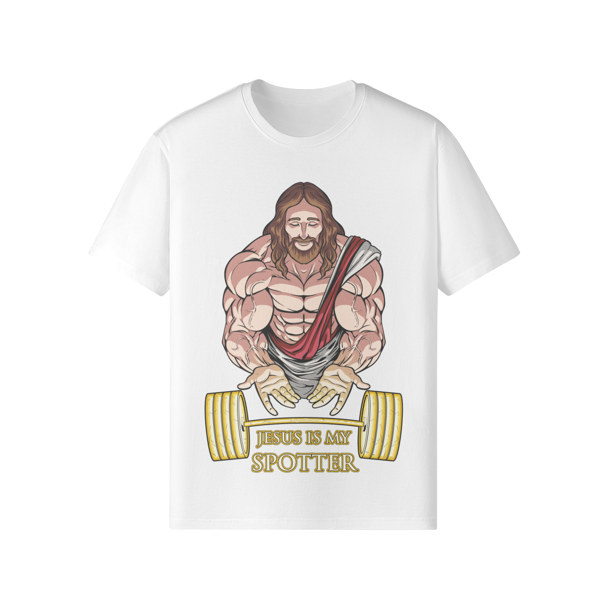 JESUS IS MY SPOTTER- Classic T-Shirt-White-League of Lifters