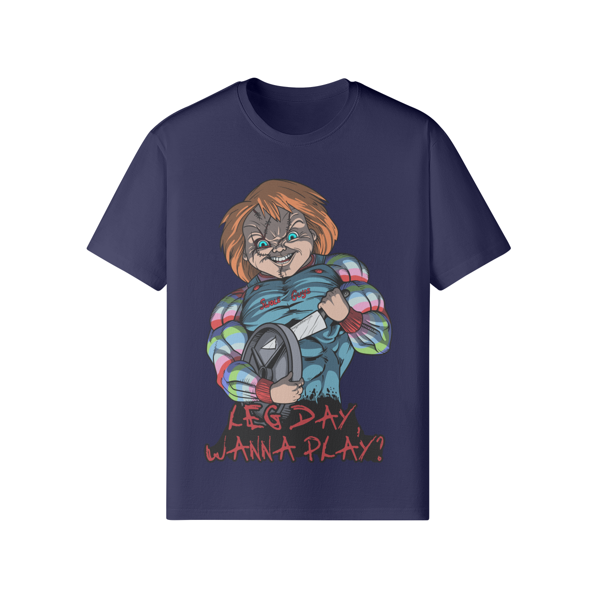 LEG DAY WANNA PLAY?- Classic T-Shirt-Dark Navy-League of Lifters