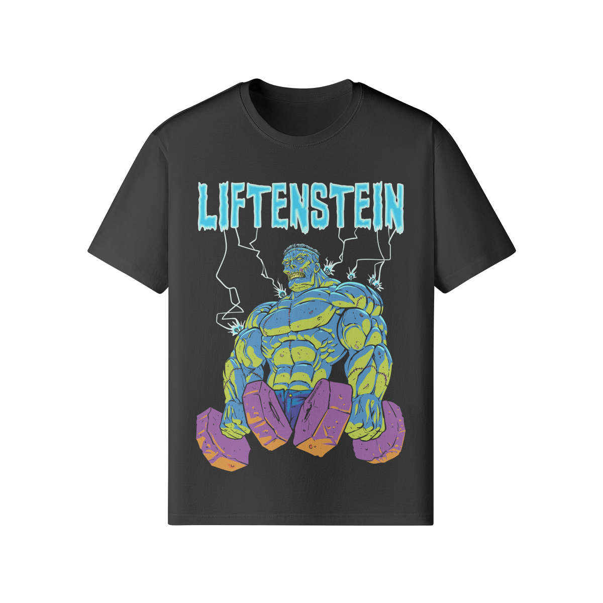 LIFTENSTEIN- Classic T-Shirt-Black-League of Lifters