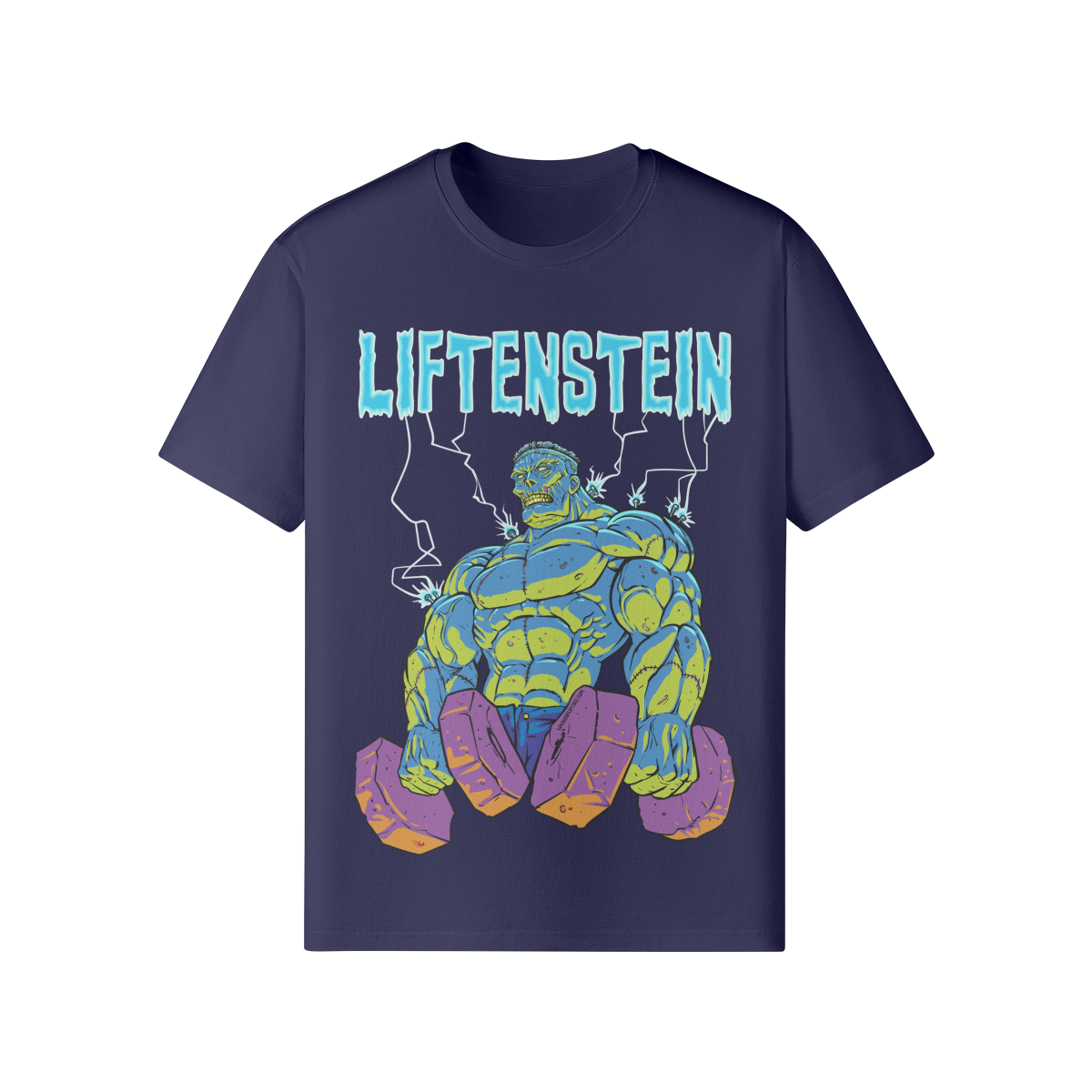 LIFTENSTEIN- Classic T-Shirt-Dark Navy-League of Lifters