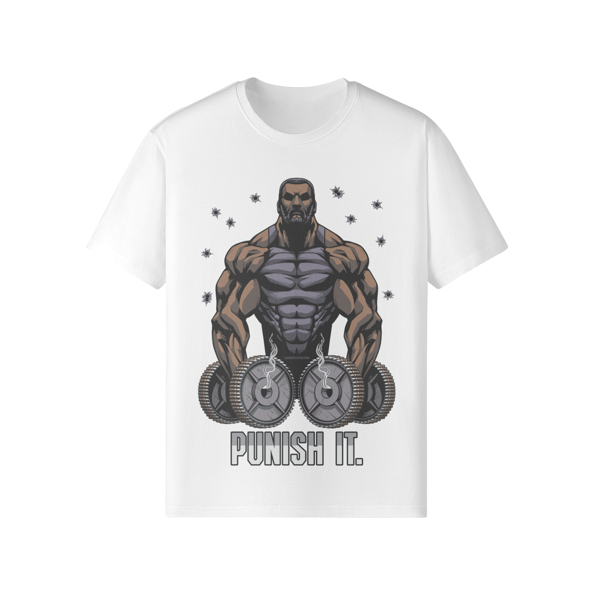 PUNISH IT (BEARD)- Classic T-Shirt-White-League of Lifters