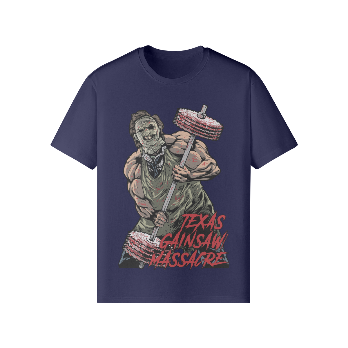 TEXAS GAINSAW MASSACRE- Classic T-Shirt-Dark Navy-League of Lifters