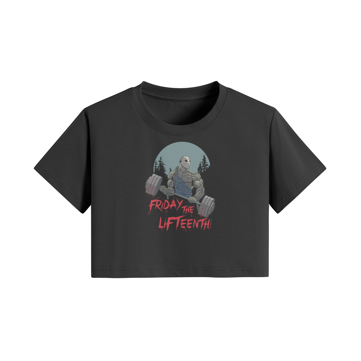 FRIDAY THE LIFTEENTH- Womens Crop Top-Black-League of Lifters
