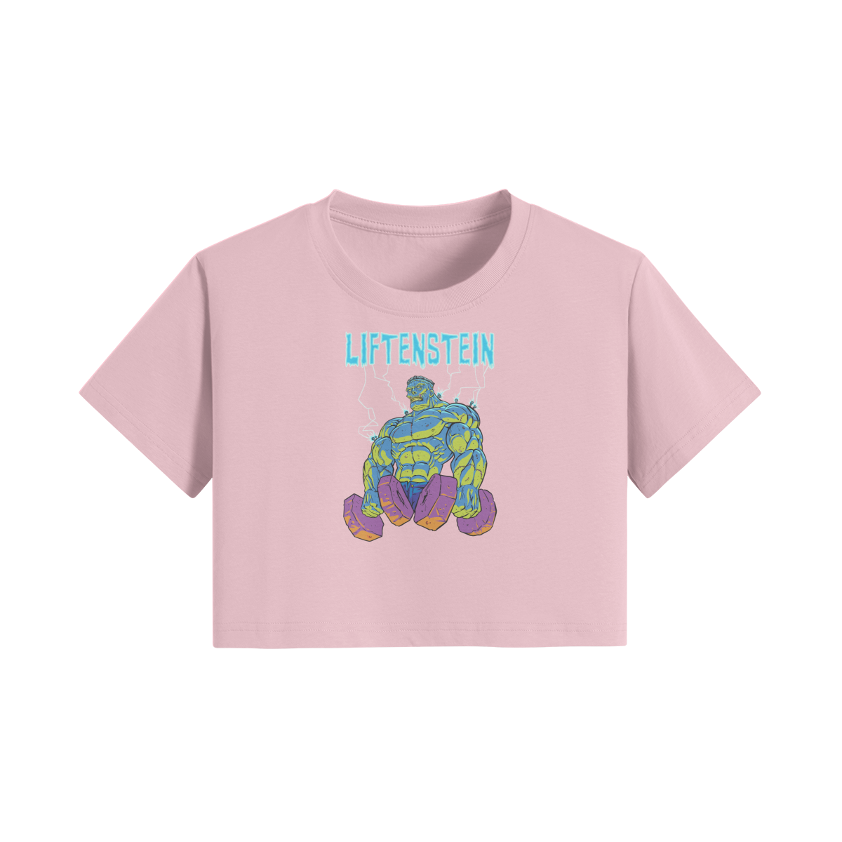 LIFTENSTEIN- Womens Crop Top-Pink-League of Lifters