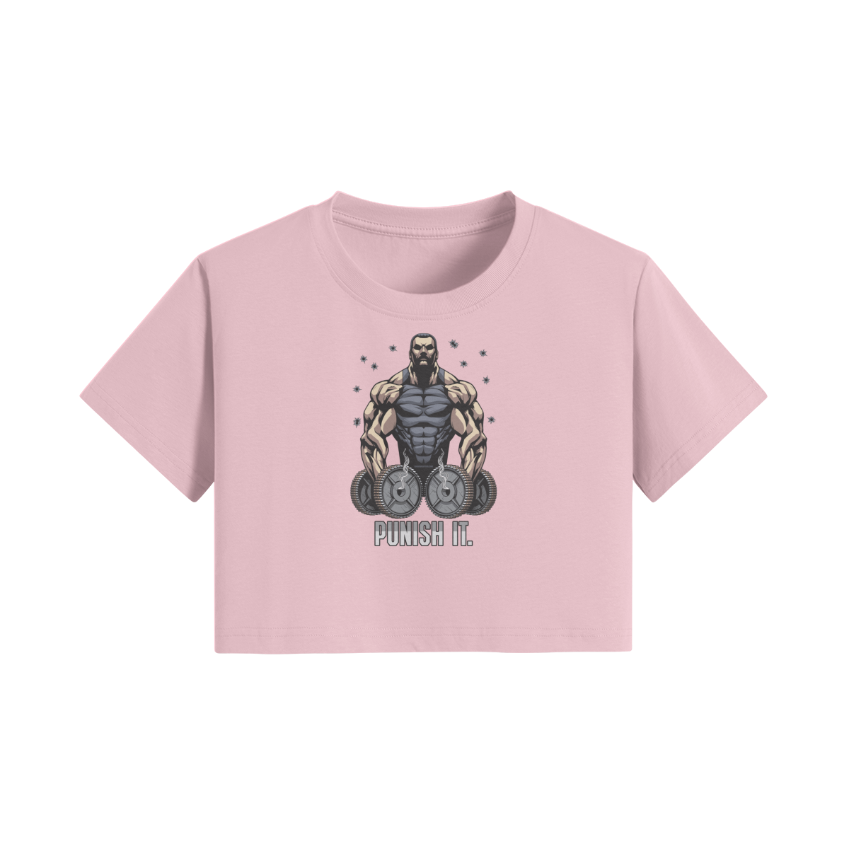 PUNISH IT- Womens Crop Top-Pink-League of Lifters