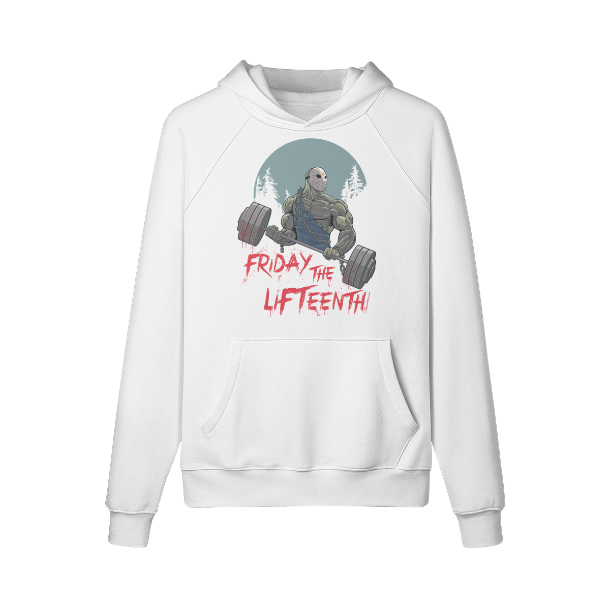 FRIDAY THE LIFTEENTH- Hoodie-White-League of Lifters