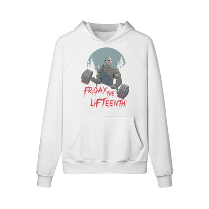 FRIDAY THE LIFTEENTH- Hoodie-White-League of Lifters