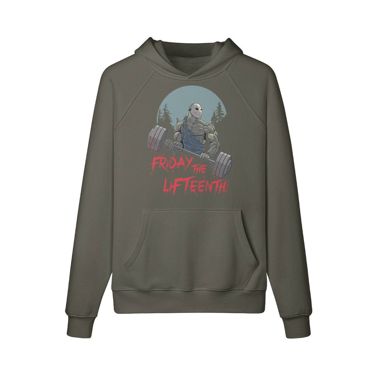 FRIDAY THE LIFTEENTH- Hoodie-Charcoal Grey-League of Lifters