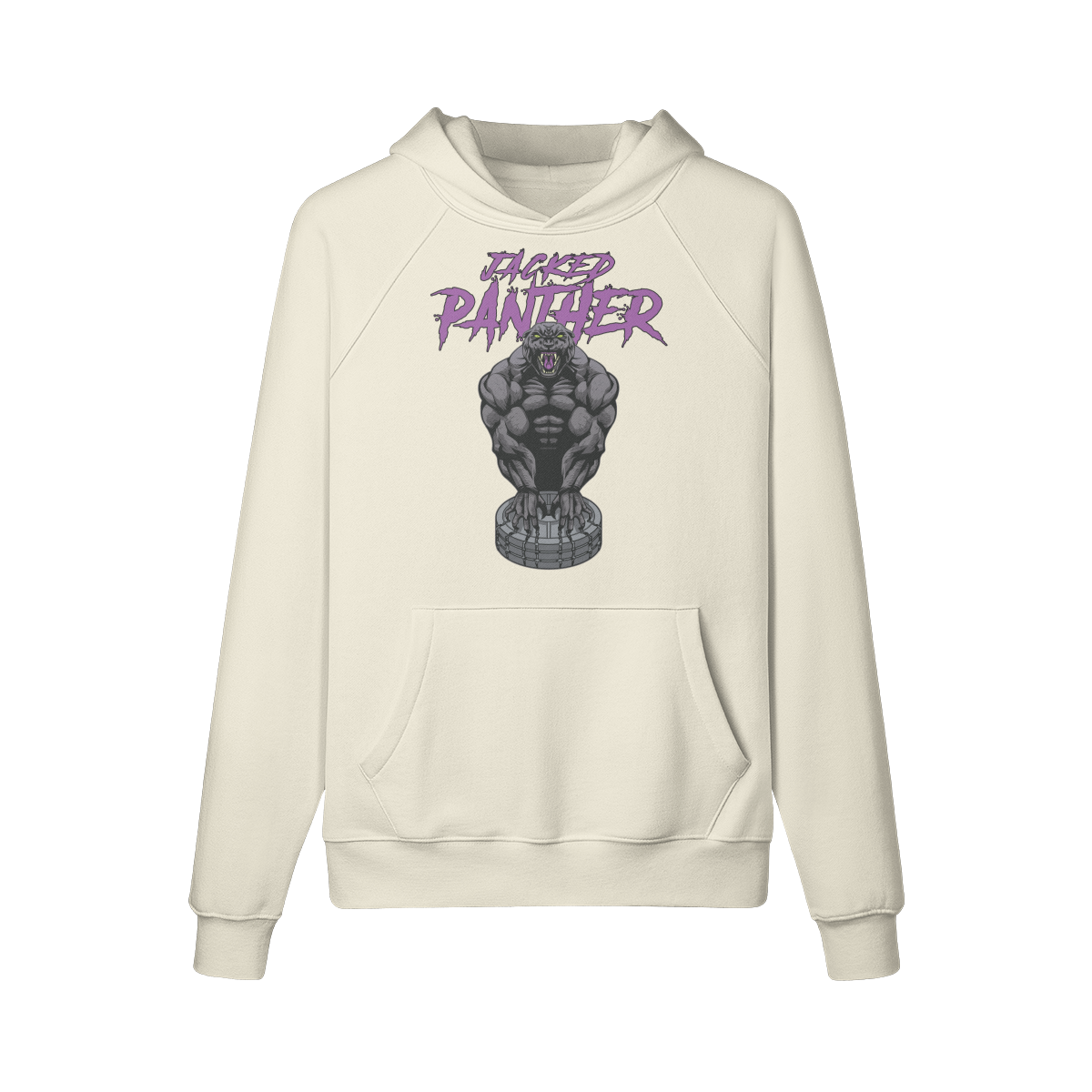 JACKED PANTHER- Hoodie-Rice Apricot-League of Lifters