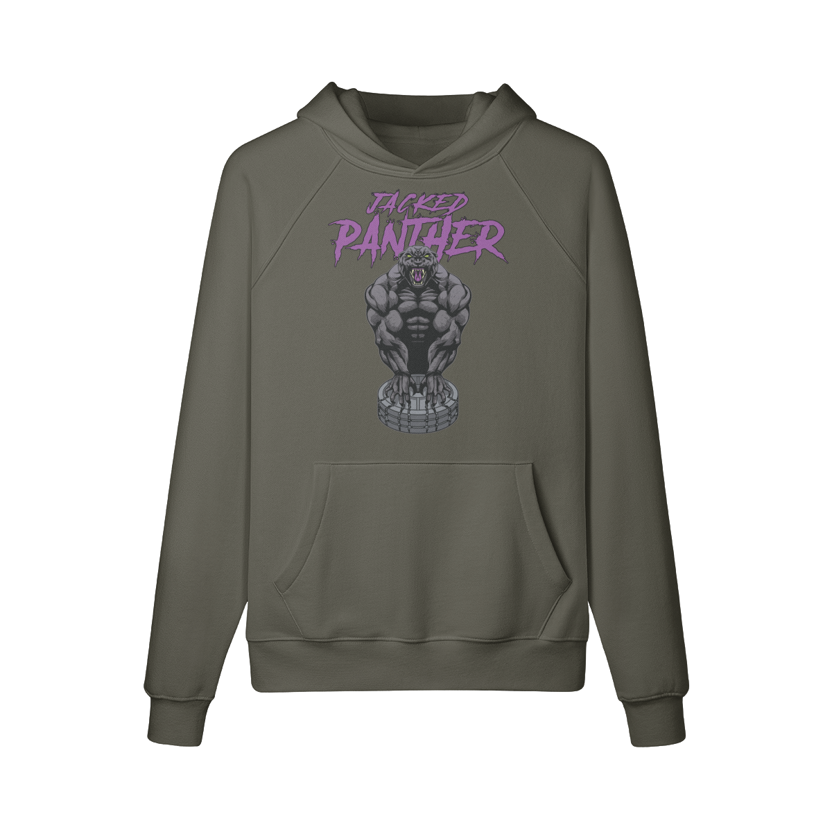 JACKED PANTHER- Hoodie-Charcoal Grey-League of Lifters