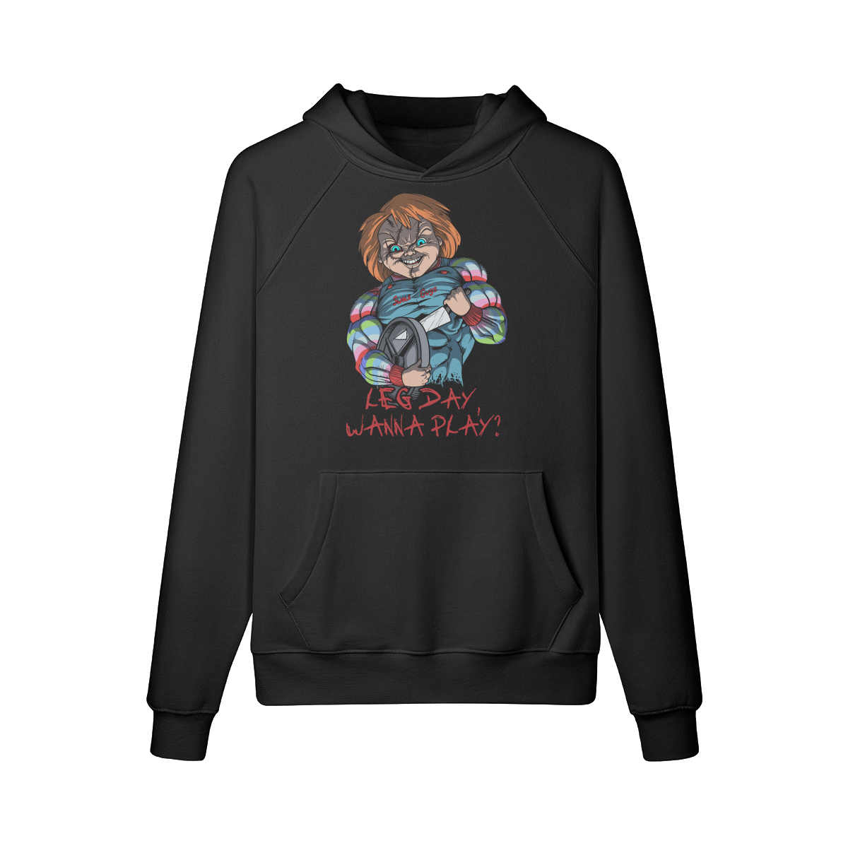 LEG DAY WANNA PLAY?- Hoodie-Black-League of Lifters