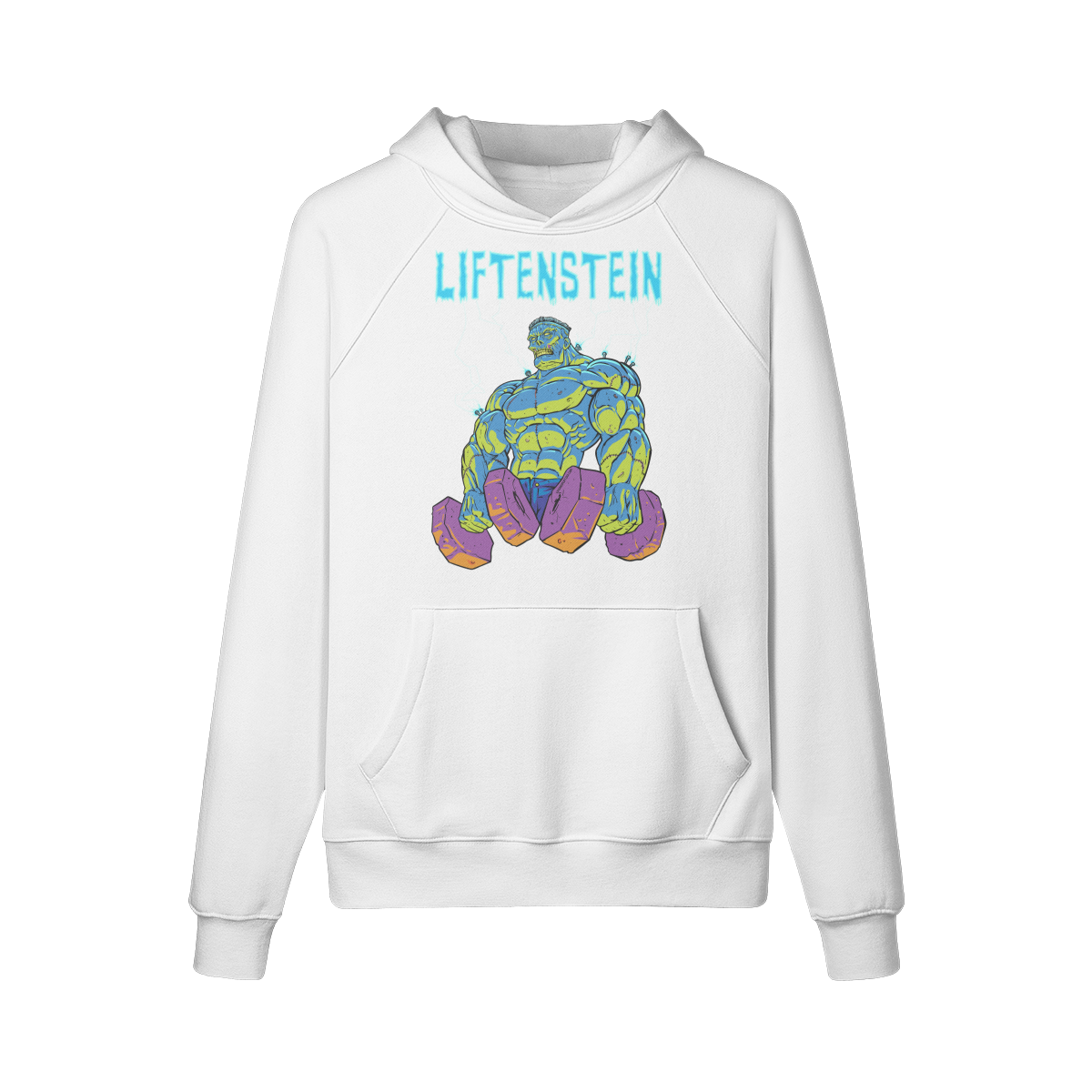 LIFTENSTEIN- Hoodie-White-League of Lifters