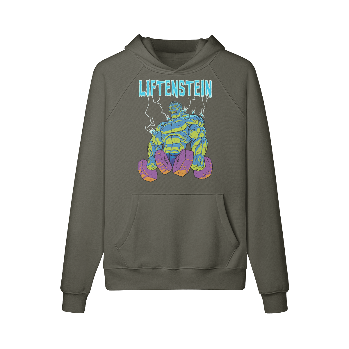 LIFTENSTEIN- Hoodie-Charcoal Grey-League of Lifters